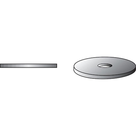 Homecare Products 0.31 in. Zinc-Plated Steel Fender Washer, 100PK HO1678308